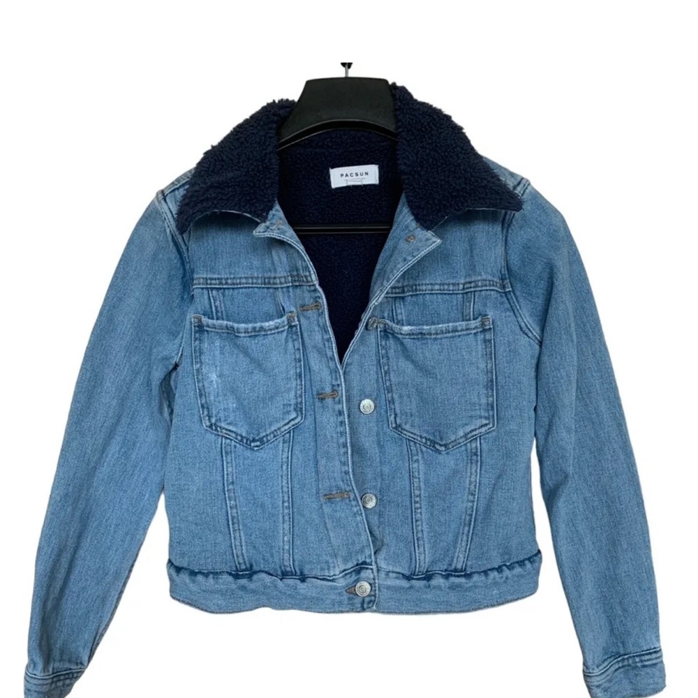 PACSUN sherpa lined jean jacket